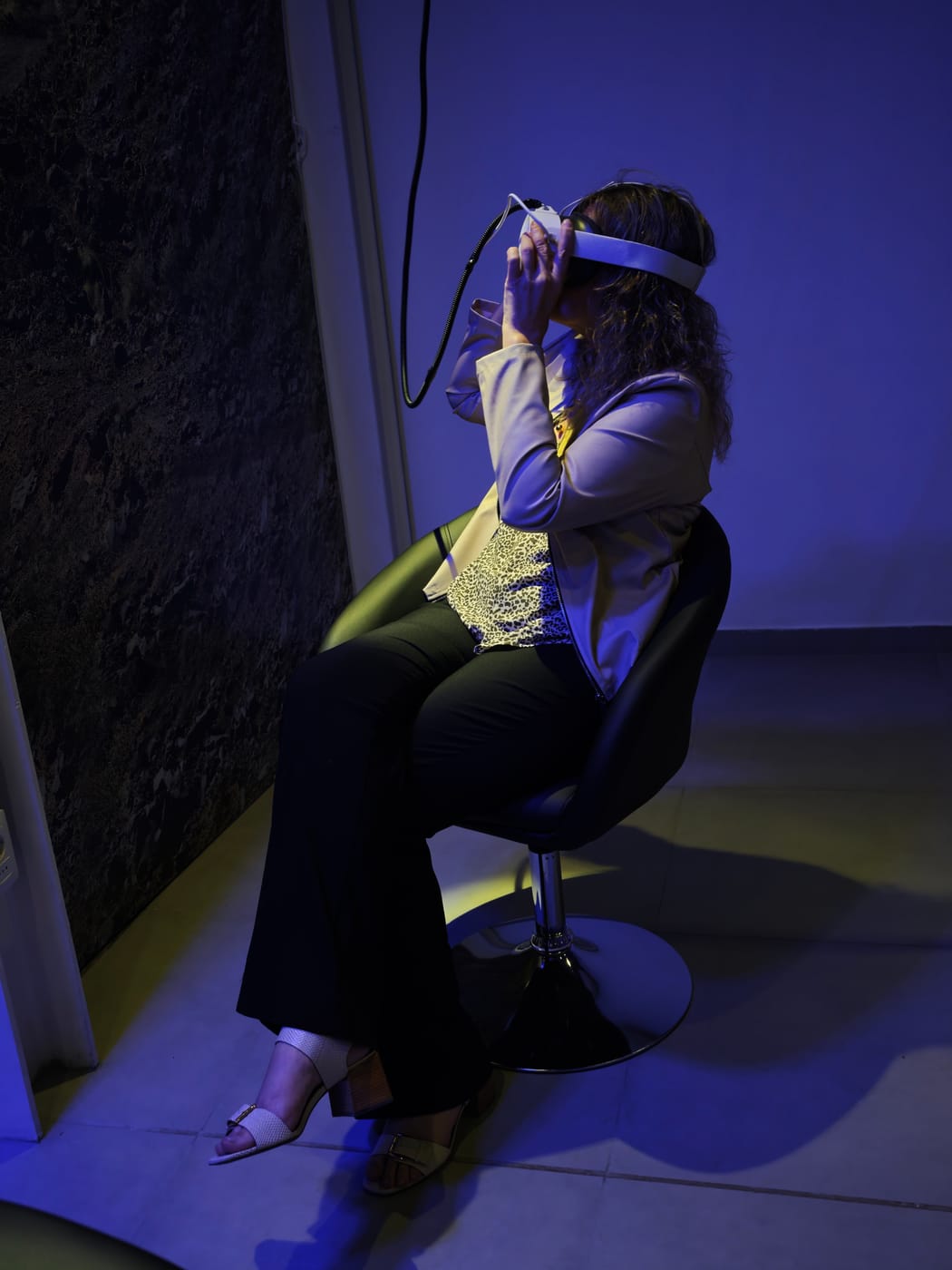 Visitante con VR